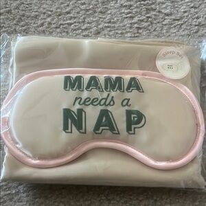Cream and Pink Sleep Set with Eye Mask